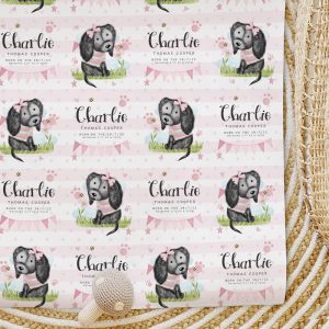 Custom Wrapping Paper You Are Pawfect Pink
