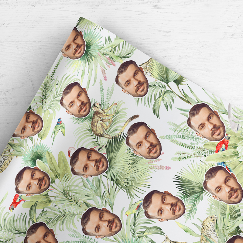 Photo Face Wrapping Paper So Tropical So Chic