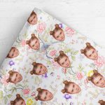 Photo Face Wrapping Paper Beautiful Bouquet