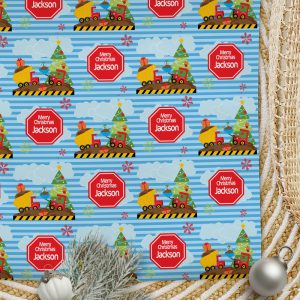 Christmas Wrapping Paper Diggers & Dumptrucks