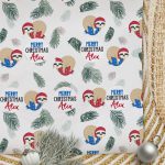 Christmas Wrapping Paper Sloth