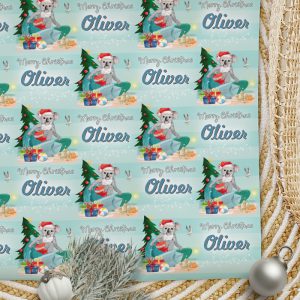 Christmas Wrapping Paper Sunny Days Blue
