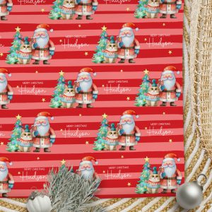 Christmas Wrapping Paper Cat