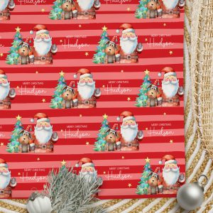 Christmas Wrapping Paper Dog