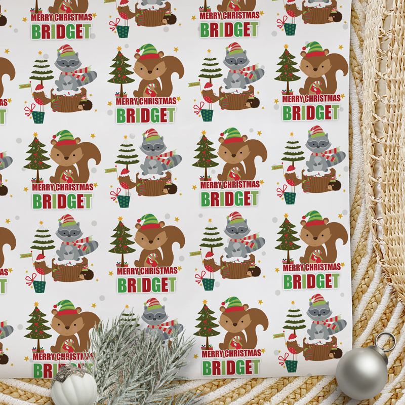 Christmas Wrapping Paper Woodland