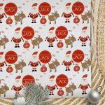 Christmas Wrapping Paper Santa & Gifts