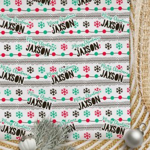Christmas Wrapping Paper Snowflakes