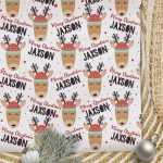 Christmas Wrapping Paper Deers & Baubles