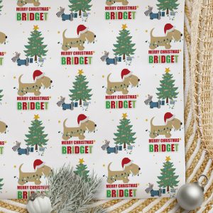 Christmas Wrapping Paper Scottie Dog