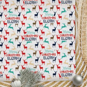 Christmas Wrapping Paper Deer Deer Deer