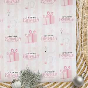 Christmas Wrapping Paper Love You Deerly