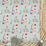 Christmas Wrapping Paper Polar Bear