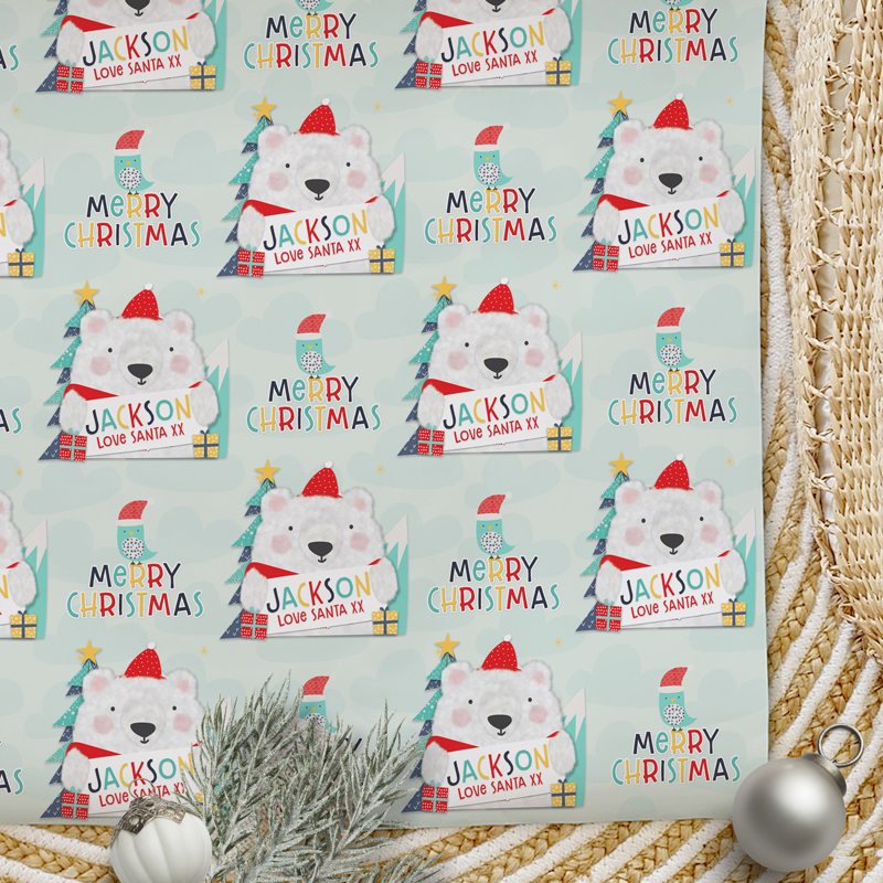 Christmas Wrapping Paper Polar Bear