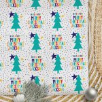 Christmas Wrapping Paper Have A Very Merry Christmas Blue