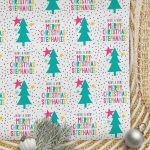 Christmas Wrapping Paper Have A Very Merry Christmas Pinks