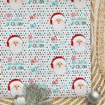 Christmas Wrapping Paper Ho Ho Santa