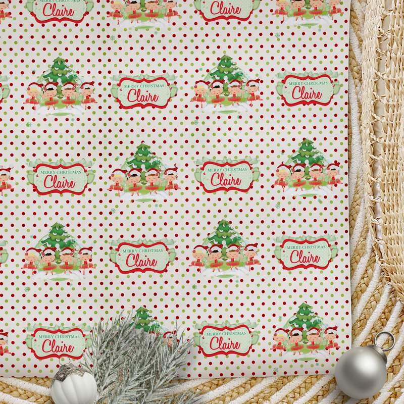 Christmas Wrapping Paper Ballerinas