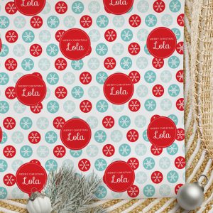 Christmas Wrapping Paper Snowflakes