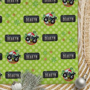 Christmas Wrapping Paper Monster Truck