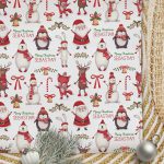 Christmas Wrapping Paper Santa & Bears Oh My