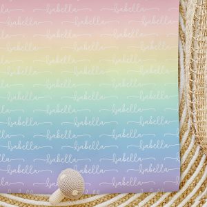 Custom Wrapping Paper Ombre Pastel Rainbow