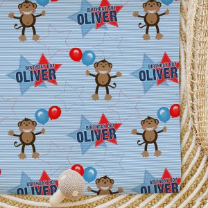 Custom Wrapping Paper Funky Monkey