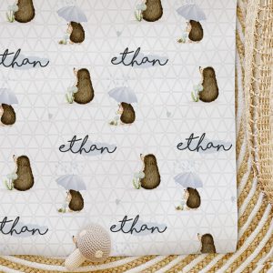 Custom Wrapping Paper Cute Hedgehog