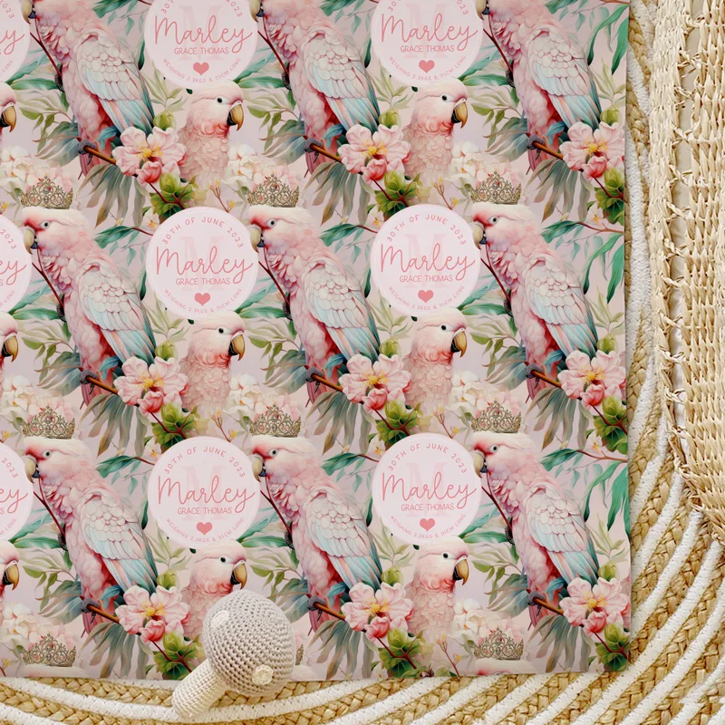 Custom Wrapping Paper Princess Parrot