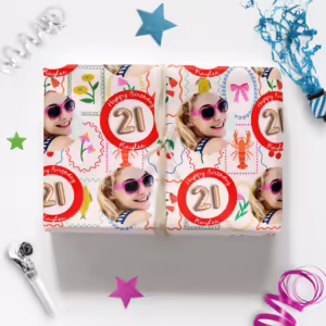 Custom Personalised Age Wrapping Paper - Amalfi