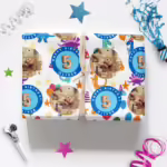 Custom Personalised Age Wrapping Paper - Birthday Dinosaurs