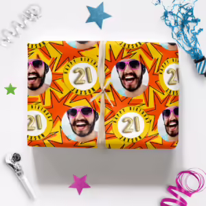 Custom Personalised Age Wrapping Paper - KaPow
