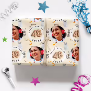 Custom Personalised Age Wrapping Paper - Cats
