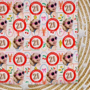Custom Personalised Age Wrapping Paper - Amalfi