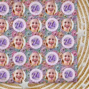 Custom Personalised Age Wrapping Paper - Flower Power