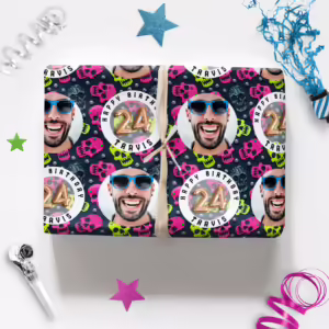 Custom Personalised Age Wrapping Paper - Skulls