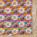 Custom Personalised Age Wrapping Paper - Rainbow Vibes