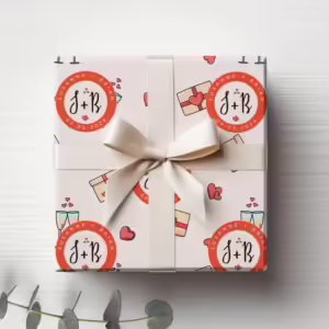 Custom Wedding & Engagement Wrapping Paper - Cheers