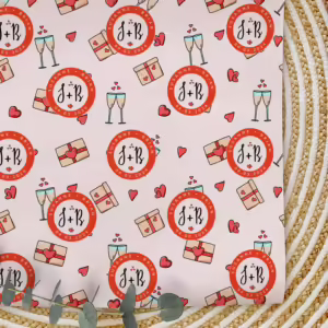 Custom Wedding & Engagement Wrapping Paper - Cheers