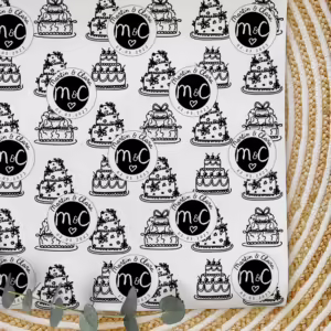 Custom Wedding & Engagement Wrapping Paper - Let's Eat Cake