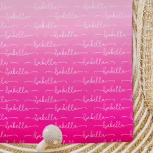 Custom Wrapping Paper Ombre Raspberry