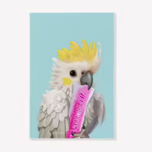 Aussie Animals Tea Towel - Cockatoo