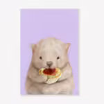 Aussie Animals Tea Towel - Wombat