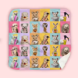 Baby Fleece Snuggle Blanket - Aussie Faves Pink