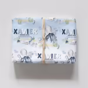 Custom Kids Wrapping Paper - Whale Of A Time