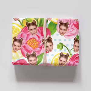 Photo Face Wrapping Paper - Lemony