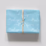 Custom Kids Wrapping Paper - Pastel Blue
