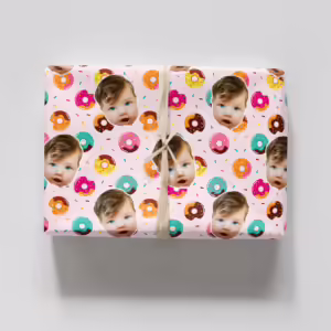 Photo Face Wrapping Paper - Donuts