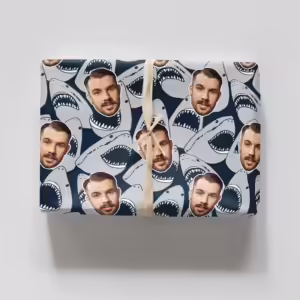 Photo Face Wrapping Paper - Sharks