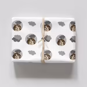 Photo Face Wrapping Paper - Clouds