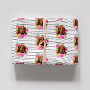 Photo Face Wrapping Paper - Dotty Florals
